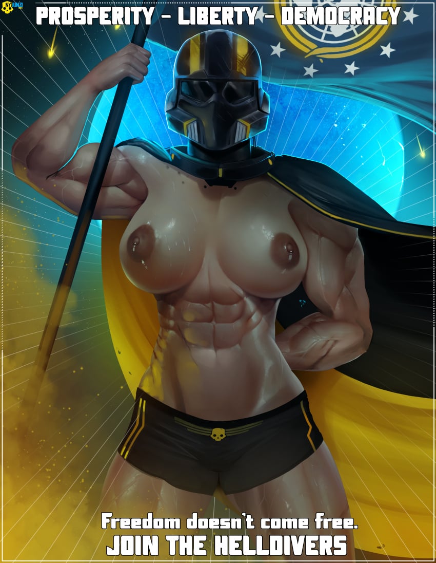 1girls abs big_breasts female helldivers helldivers_2 nyuunzi