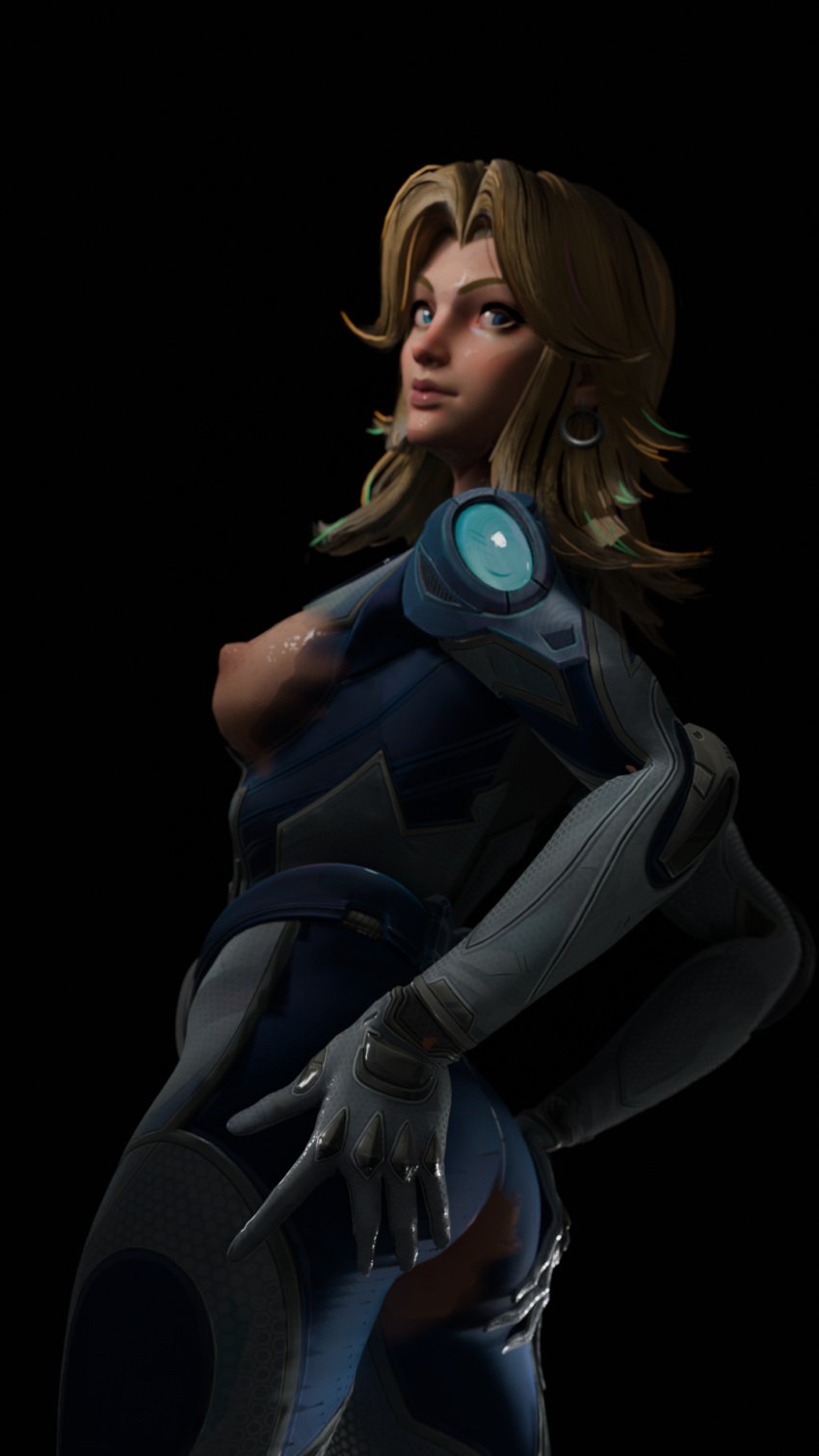 3d 3d_model 3d_render big_ass big_butt blender blonde_hair blue_eyes bodysuit curvy curvy_body curvy_female curvy_figure fantastic_four female girl_focus girl_only invisible_woman invisible_woman_(marvel_rivals) marvel marvel_rivals sue_storm thick_thighs tight_fit