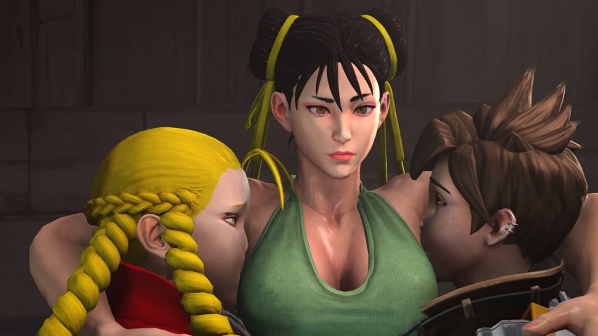 16:9 3d 3girls armpit_fetish armpit_sniffing armpits bare_shoulders chun-li domination femdom girls girls_only karin_kanzuki muscular_female overwatch overwatch_2 smelly_armpits source_filmmaker street_fighter street_fighter_6 street_fighter_v sweat sweaty_armpits tank_top through_clothes tracer very_sweaty yuri