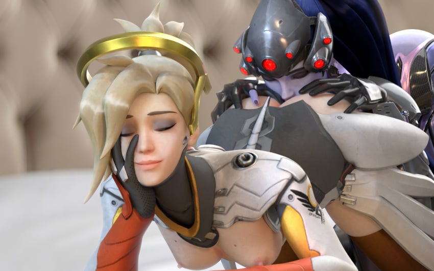 3d aetherischflucht anal anilingus ass_lick breasts closed_eyes cunnilingus happy licking licking_pussy mercy nipples overwatch pussy_lick rim rimjob rimming widowmaker yuri