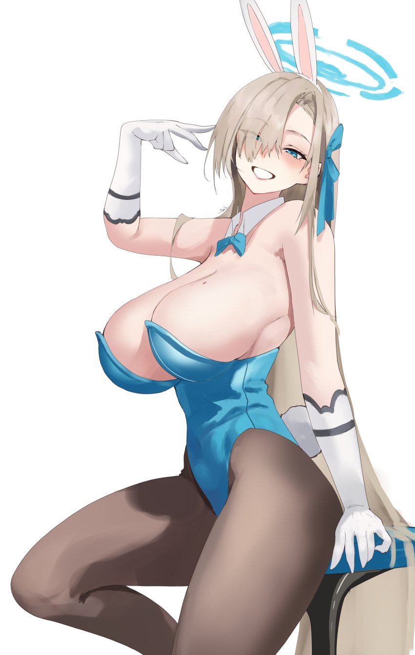 1girls asuna_(blue_archive) asuna_(bunny)_(blue_archive) aya_roushi blue_archive female solo solo_female tagme