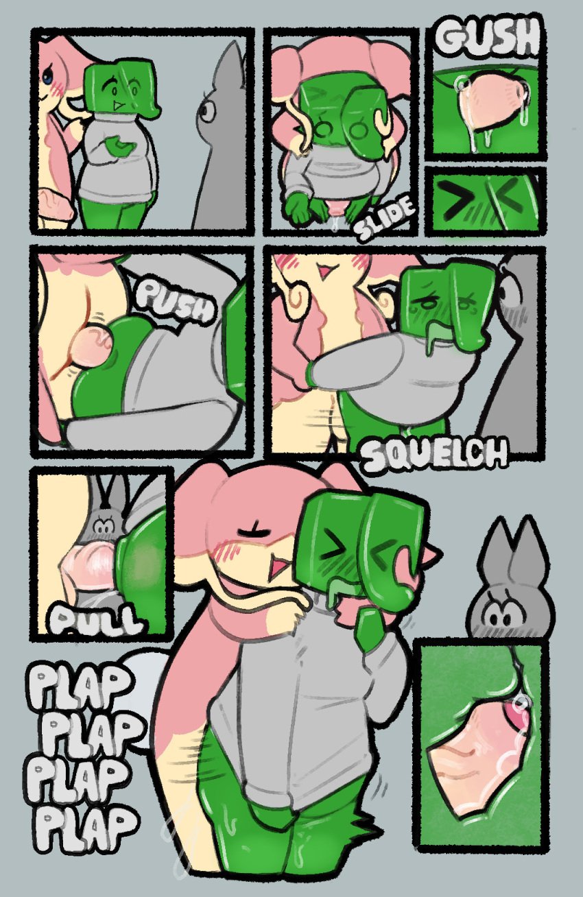 ambiguous_sex anal anal_only audino blush bsky_link degooed humanoid male moan moaning nintendo onomatopoeia penetration pink_penis plap pokemon pokemon_(species) precum public thigh thigh_sex thighs