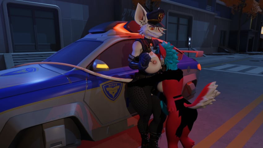 big_breasts breasts cleavage female furry huge_breasts nipples notsafeforgek officer_flint_(foretbwat) tagme thick_thighs wide_hips