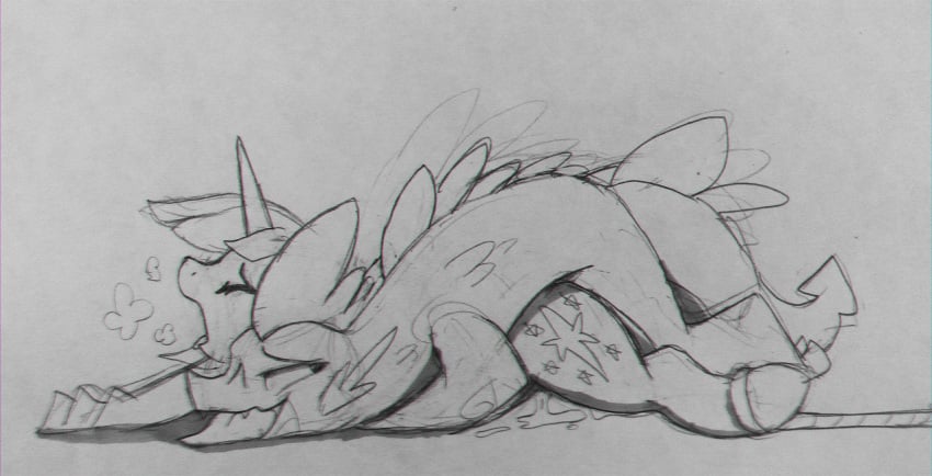 1boy 1girls 2015 aged_up anthro bodily_fluids bondage bondage bound braeburned breath closed_eyes cum dragon duo equid equine female feral friendship_is_magic from_behind_position genital_fluids hair hasbro horn horse looking_pleasured lying male male/female mammal my_little_pony mythological_creature mythological_scalie mythology on_front open_mouth open_smile pony scalie sex side_view sketch smile spade_tail spike_(mlp) tail tongue tongue_out traditional_media_(artwork) twilight_sparkle_(mlp) unicorn_horn