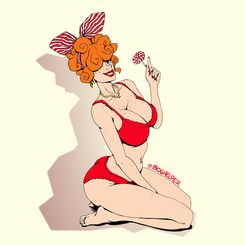 1girls boghelper cameltoe cleavage curly_hair curvy ed_edd_n_eddy erect_nipples female freckles green_eyes huge_areolae huge_ass huge_breasts kanker_sisters lee_kanker orange_hair puffy_nipples red_hair red_lips ribbon short_hair thick_lips voluptuous wide_hips