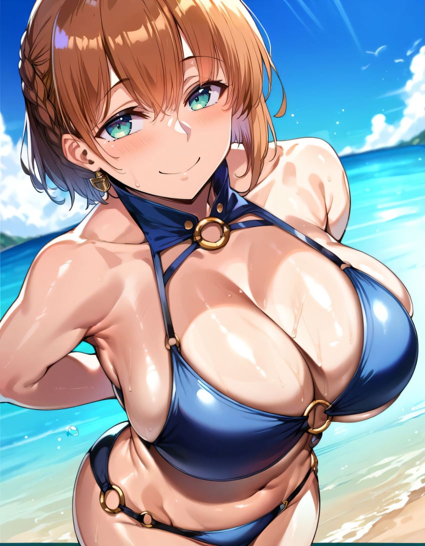 1girls ai-chan_(tawawa) ai_generated alternate_breast_size ass ass_focus big_breasts bikini blowjob bostin breasts busty curvaceous curvy curvy_body curvy_female curvy_figure female from_behind_position getsuyoubi_no_tawawa huge_breasts irrumatio large_breasts nipples spread_legs sweat sweating sweaty sweaty_body sweaty_breasts swimwear thick_thighs thighs voluptuous