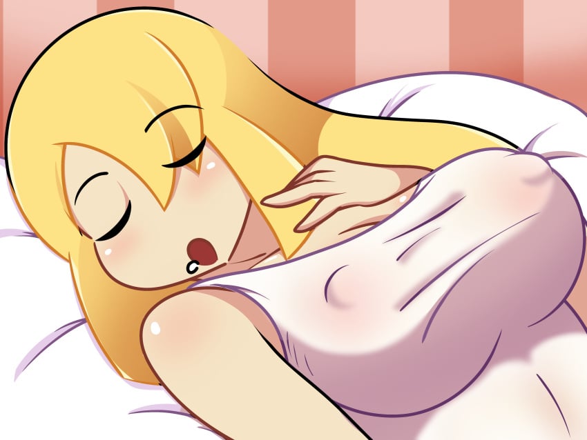 big_breasts blonde_hair gwain_(gwain_saga) gwain_saga insane_okamy see-through see-through_clothing sleeping tagme visible_nipples