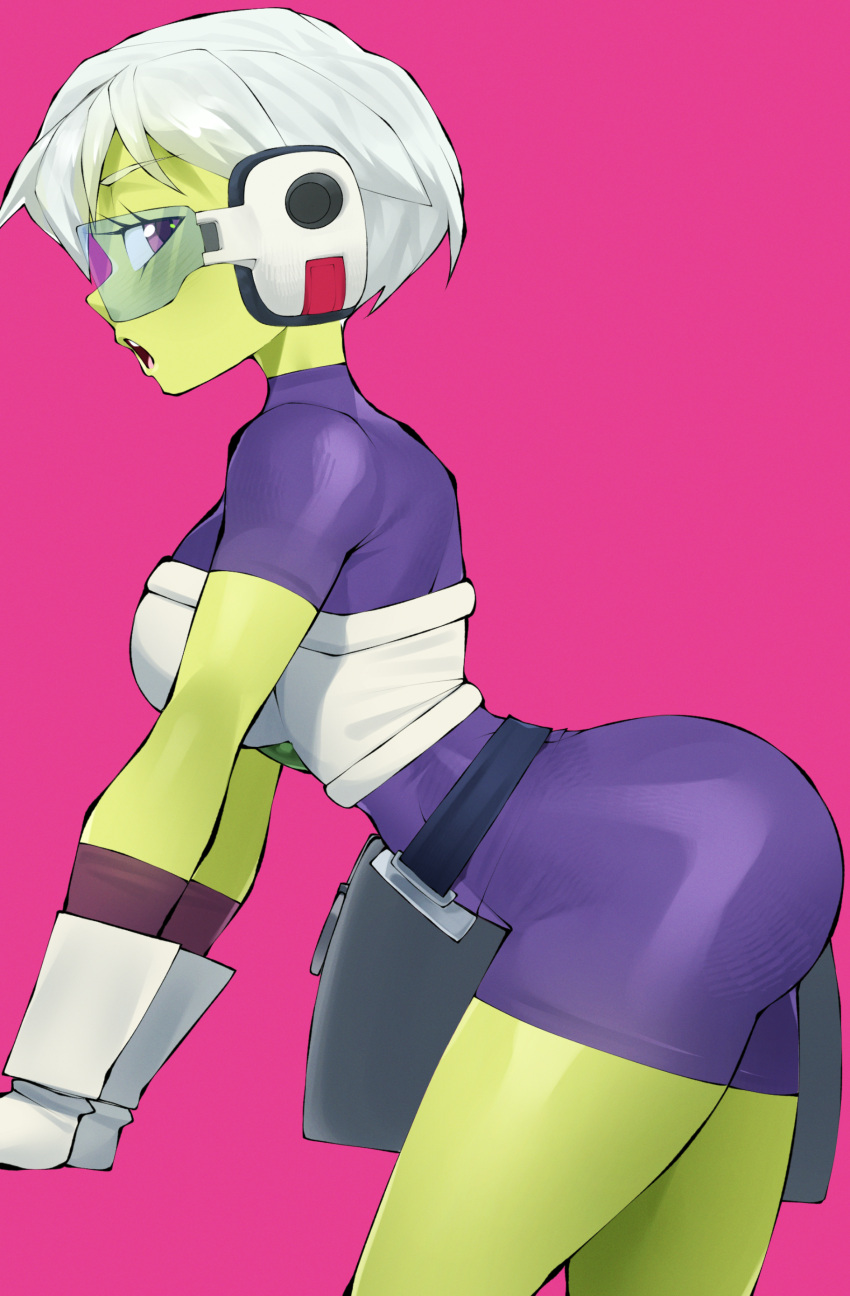 ass ass_focus battle_armor battle_armor_(dragon_ball) bitch bubble_butt cheelai curvaceous curves curvy_body curvy_female curvy_figure curvy_hips curvy_thighs dat_ass dragon_ball dragon_ball_(series) dragon_ball_super female female_only flytrapxx frieza_army_armor frieza_battle_armor green_skin medium_breasts scouter short_hair tagme tight_clothing tinted_eyewear white_hair