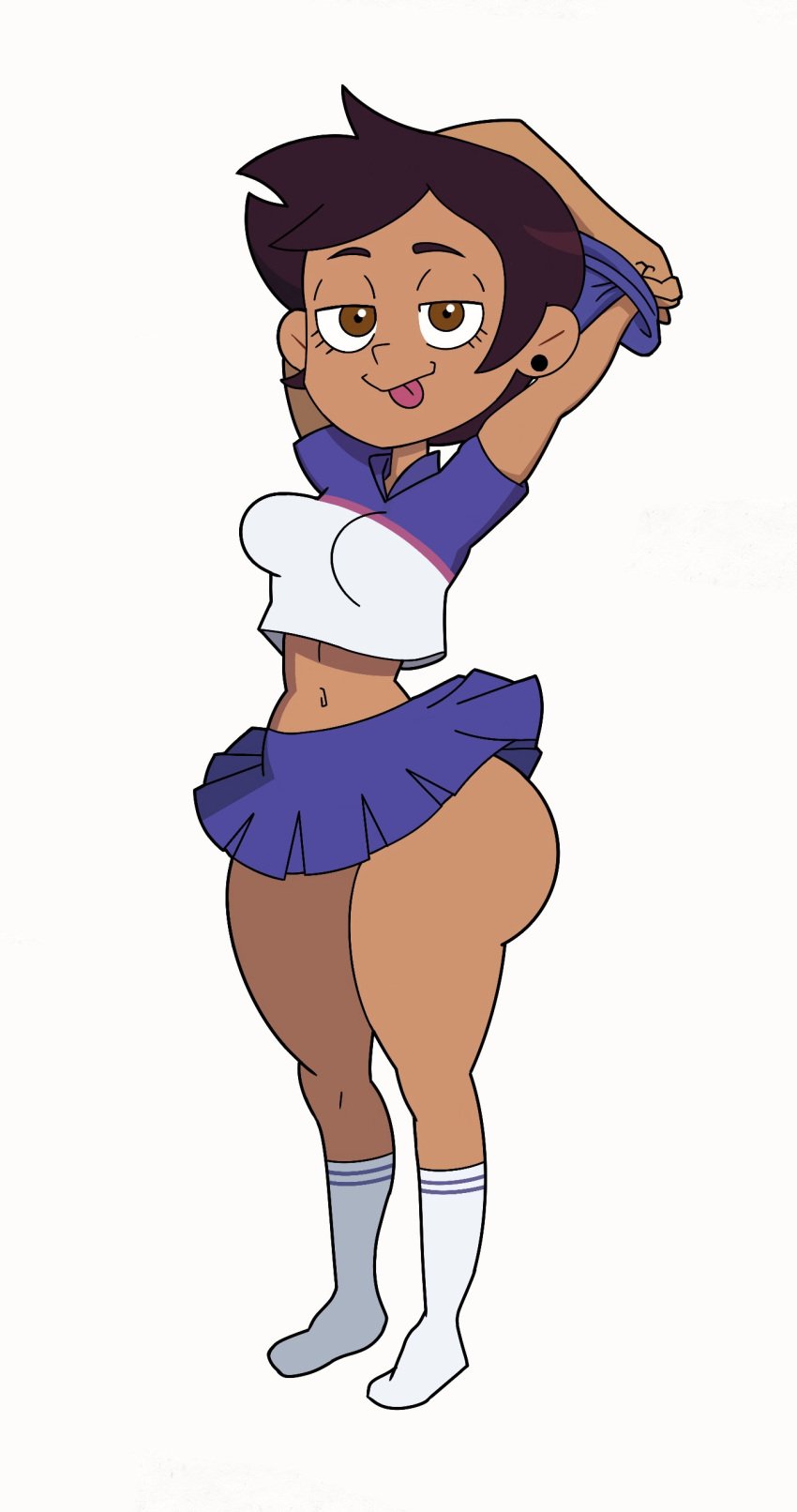 big_ass big_breasts big_butt big_thighs cheerleader cheerleader_outfit cheerleader_uniform gym gym_uniform luz_noceda massive_ass massive_butt skirt skirt_up slutty_clothing slutty_outfit the_owl_house whimsy_(artist)