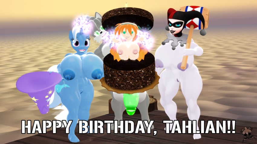 3d_(artwork) absurd_res anthro areola ass batman_(series) big_breasts big_butt big_penis biped birthday breasts cake canid canine canis casual circumcised clown dc_comics dessert digital_media_(artwork) elf equid equine feet female female_anthro food friendship_is_magic genitals glans group harley_quinn hasbro hi_res horn huge_breasts huge_cock humanoid_feet humanoid_genitalia humanoid_penis humanoid_pussy keryo_wolfe male male_anthro mammal muscular my_little_pony mythological_creature mythological_equine mythology nipples penis plantigrade plushie pussy sega sonic_(series) sonic_the_hedgehog_(series) source_filmmaker_(artwork) tahlian trixie_(mlp) unicorn wolf