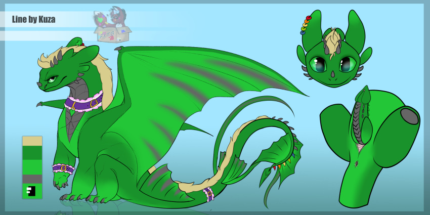 1boy bracelet collar dragon dreamworks emerald_light_fury feral fury girly green_body green_scales how_to_train_your_dragon invalid_tag jewelry male male_only model_sheet puff_moonwatcher scales scalie sitting solo western_dragon