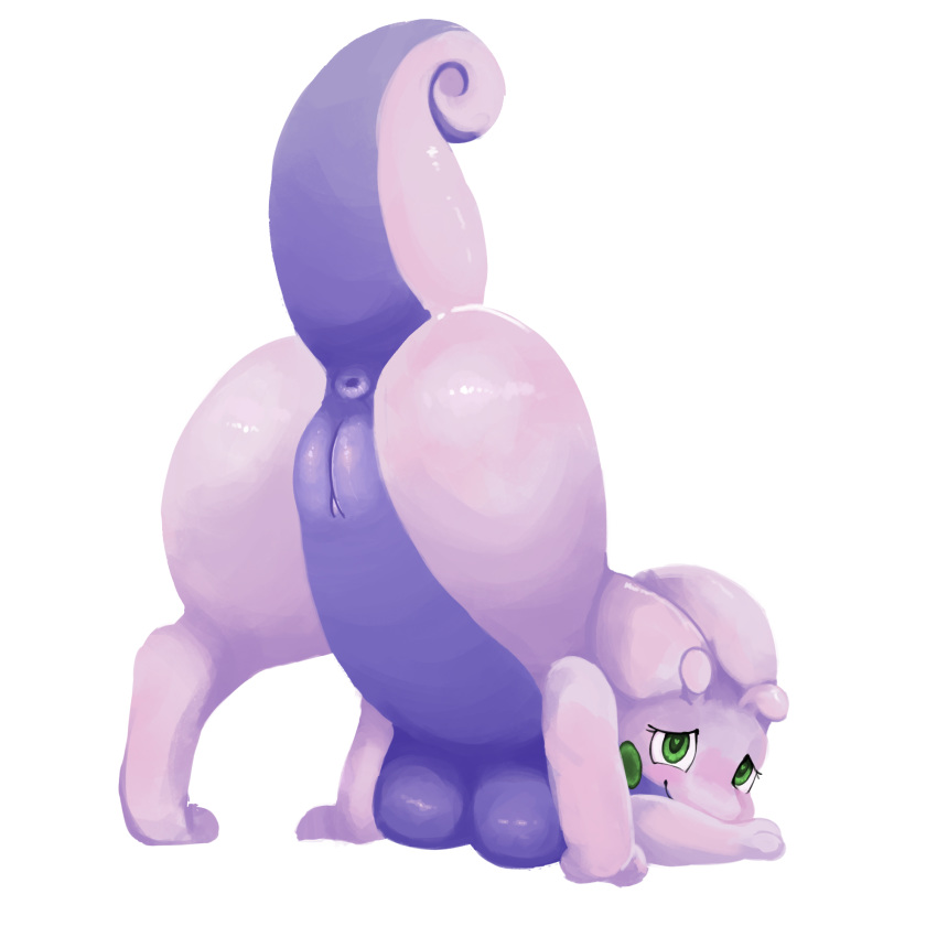 antennae anthro anus ass ass_up belly big_breasts blush breasts dragon female female_only feral gab0o0 goodra heart heart-shaped_pupils hi_res looking_at_viewer nintendo nude pokemon pokemon_(species) pussy scalie simple_background smile solo thick_thighs underboob video_games wide_hips