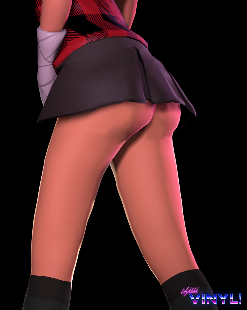 1girls 3d ass female female_only femscout kneehighs rule_63 scout short_skirt skirt solo source_filmmaker team_fortress_2 ughhh..._vinyl! valve