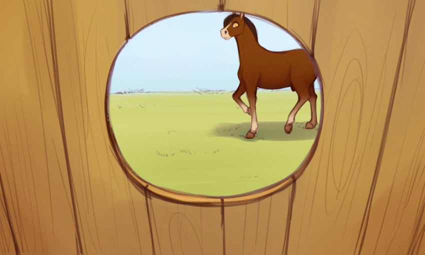 anatomically_correct anatomically_correct_anus animated anus ass bedroom_eyes equid equine equine_anus featureless_crotch feral gif glory_hole half-closed_eyes horse looking_at_viewer male male_only mammal narrowed_eyes presenting quadruped rajii seductive slideshow solo through_wall yellow_eyes