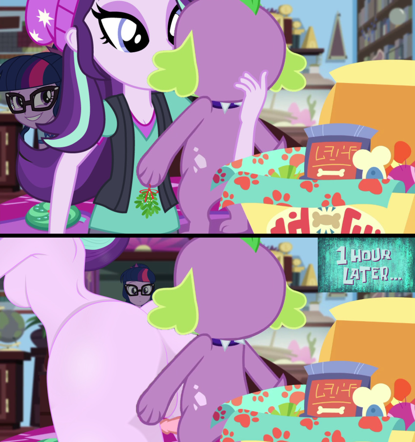 1boy 2girls bestiality equestria_girls female friendship_is_magic male my_little_pony sci-twi spike_(eg) spike_(mlp) starlight_glimmer twilight_sparkle_(mlp) zoophilia