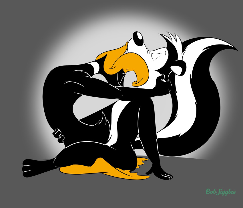 2019 anal anal_sex anatid anseriform anthro avian bird bob-jiggles daffy_duck duck duo kissing looney_tunes male male/male mammal mephitid nude penetration pepe_le_pew rodent sex skunk soft_feathers warner_brothers