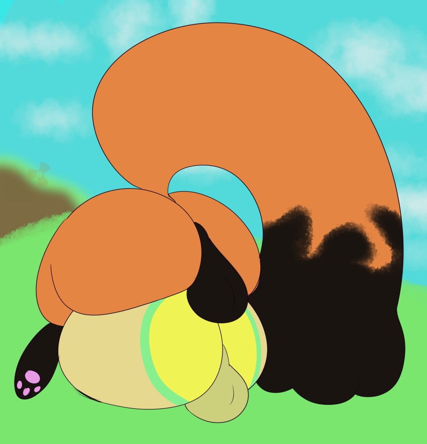 2020 2boys 3_toes ass big_ass brown_body canine digital_media_(artwork) duo feet feral fox fur furry gay hi_res huge_ass male male_nickit male_only mammal multicolored_body multicolored_fur nickit nintendo nude outdoors pawpads paws pink_pawpads pokémon_(species) pokemon pokemon_ss presenting radiation. tail thick_thighs toes video_games what white_body white_fur wide_hips yamper