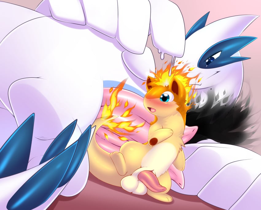 2019 alternate_color ass azurath blush buizel camychan digital_media_(artwork) diphallia diphallism duo erection fire goo_(disambiguation) goo_creature hi_res hybrid legendary_pokémon lugia male male/male multi_penis nintendo open_mouth original_character penis pokemon pokemon_(species) prehensile_penis quilava silverwing_(lugia) simple_background slit smile testicles trait_theft transformation video_games wings yveltal