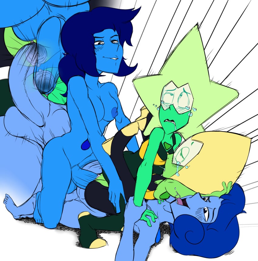 2futas 2girls big_penis biting_lip blue_hair blue_skin breasts cartoon_network clothed_sex freckles futa_on_female futanari gangbang green_skin incogneato internal lapis_lazuli_(gem) lapis_lazuli_(steven_universe) mean_lapis nice_lapis nude orgy peri_pals_(steven_universe) peridot_(gem) peridot_(steven_universe) ponytail sex steven_universe steven_universe_future tagme tears tongue tongue_out transparent_penis vaginal_penetration white_background yellow_hair