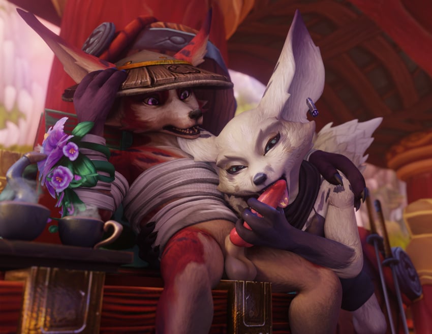 3d 3d_(artwork) anthro tagme vixenpeeks vulpera vulpera_female vulpera_male warcraft world_of_warcraft