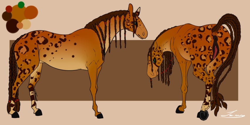 ahmes animal_genitalia anus digital_media_(artwork) equid equine female feral fur horse mammal model_sheet pussy simple_background