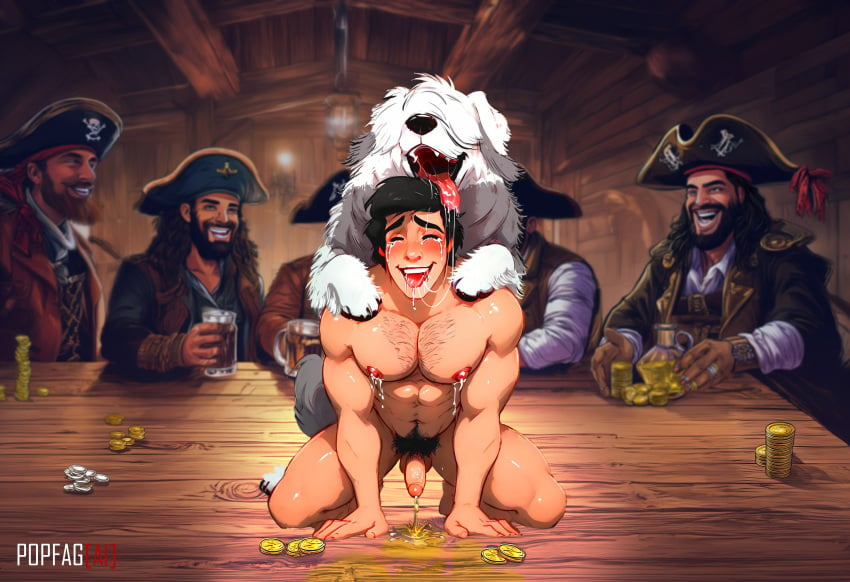 ai_generated canine disney doggy_style feral_on_human feral_on_male gay gay_sex gold_coin gold_coins male/male male_penetrated male_penetrating_male pirate pirate_hat pirates prince_eric prostitution public_humiliation public_nudity public_sex silver_coin tavern tavern_wench the_little_mermaid the_little_mermaid_(1989_film) yaoi