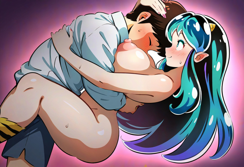 1boy 1girls ai_generated ataru_moroboshi lum sex urusei_yatsura