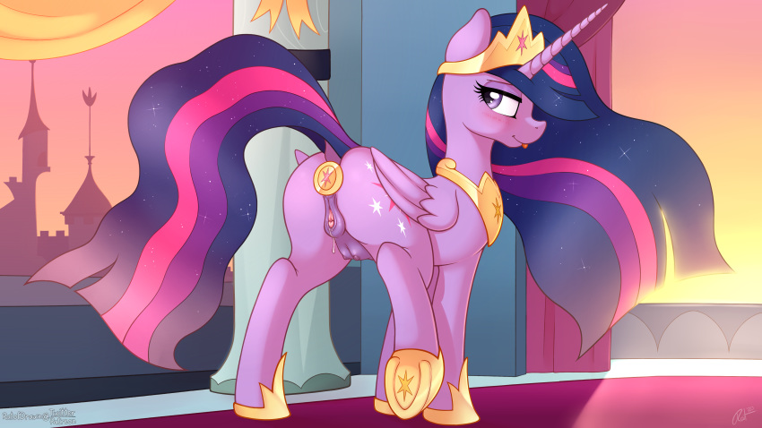 16:9 2020 absurd_res alicorn animal_genitalia animal_pussy ass clitoris crotchboobs cutie_mark dock equid equine_pussy eyelashes female feral friendship_is_magic genitals hi_res horn mammal my_little_pony purple_eyes pussy queen_twilight_sparkle_(mlp) ratofdrawn smile solo twilight_sparkle_(mlp) wings