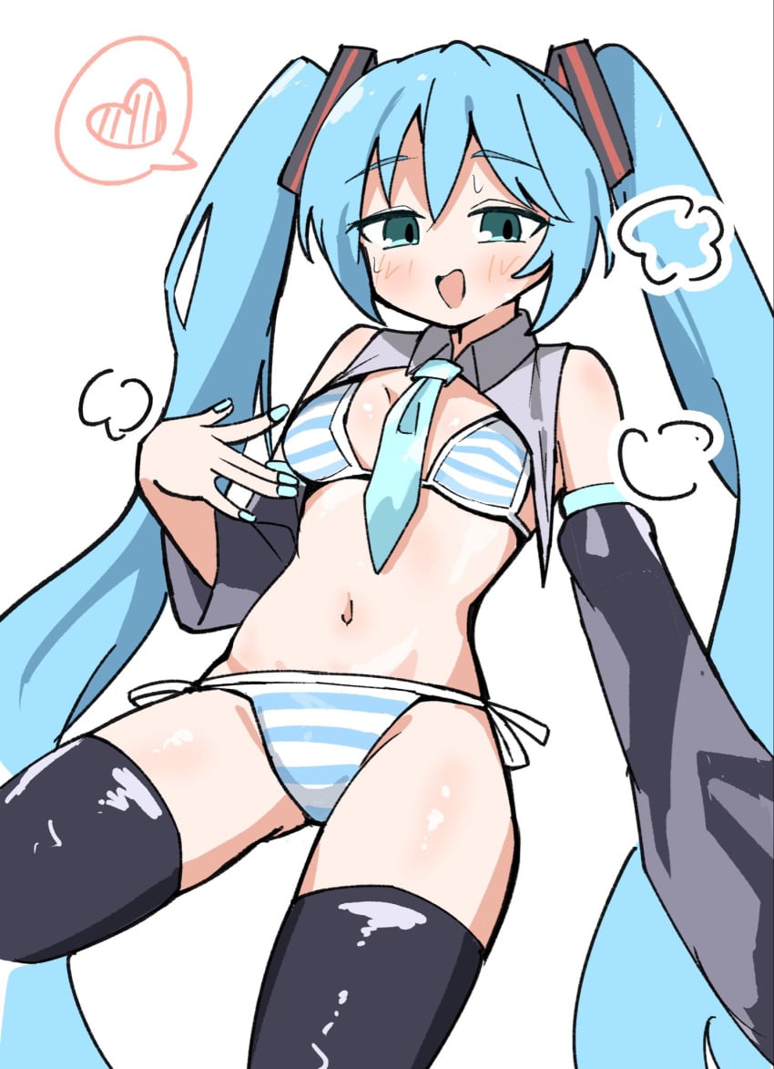 Hatsune Miku (Collared Bikini) Rule 34 Image