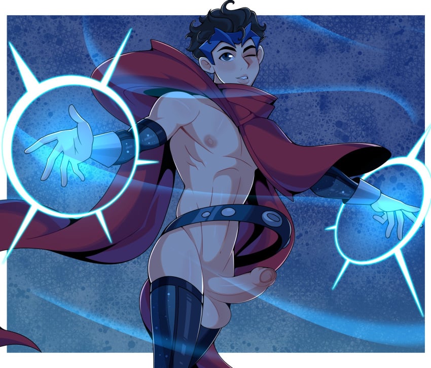 1boy agatha_all_along billy_kaplan billy_maximoff cape floating jockstrap joe_locke looking_at_viewer male male_only marvel marvel_cinematic_universe marvel_comics milkypeach232 solo wiccan yaoi yuunsfw