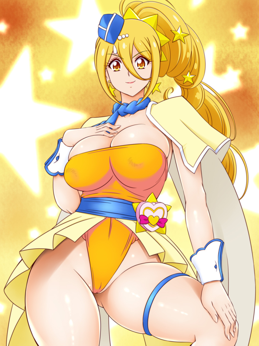 aged_up ass_visible_through_thighs big_ass big_breasts breasts cure_etoile female glamour_works hard_nipples hugtto!_precure kagayaki_homare precure pretty_cure
