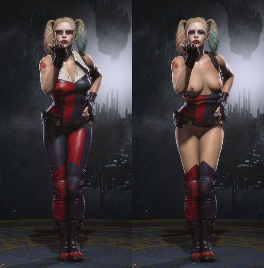 1girls 3d 3d_(artwork) areolae athletic bare_shoulders batman_(series) blonde_hair blue_eyes boots breasts breasts_out busty cassie_cage cassie_quinn corset cosplay dc dc_comics dressed eyeliner eyeshadow eyewear female female_only fingerless_gloves fit fit_female full_body harley_quinn_(cosplay) hourglass_figure lipstick long_hair makeup mascara mortal_kombat mortal_kombat_11 mrsmugbastard nail_polish nipples pinup pose posing pussy shaved_pussy small_breasts solo source_filmmaker sunglasses suspenders tagme tattoo thick_thighs tied_hair twintails undressed vaginal_penetration wide_hips