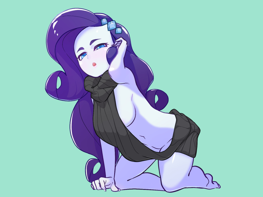 dekasuji equestria_girls friendship_is_magic my_little_pony rarity_(eg) rarity_(mlp) smooth_skin tagme turtleneck turtleneck_sweater virgin_killer_sweater