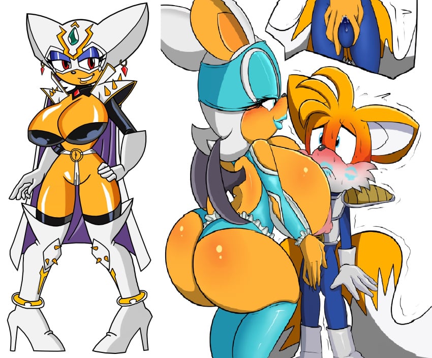 1girls absurd_res angel_blade anthro armor ass assertive assertive_female backless_outfit bat_ears bat_wings bedroom_eyes big_breasts big_butt blushing boots breasts bulge canid canine capcom cape chiropteran clothed clothing cosplay crossover crouching cyan_eyeshadow cyan_lipstick dragon_ball dragon_ball_z ear_piercing ear_ring eyeshadow female footwear fox frills gloves groping halloween hand_on_bulge handwear height_difference hi_res holidays huge_breasts jewelry kiss_mark kissing large_ass legwear lipstick lipstick_mark lipstick_on_face makeup malesub mammal mask massive_breasts mika_nanakawa miles_tails_prower nipples older_female phantom_lady piercing precum rainbow_mika rainbow_mika_(cosplay) revealing_clothing rouge_the_bat saiyan_armor seductive seductive_look skimpy smile smirk smirking sonic_(series) sonic_the_hedgehog_(series) sonic_x soulteam standing street_fighter street_fighter_alpha street_fighter_alpha_2 street_fighter_alpha_3 street_fighter_v thigh_boots thigh_highs vegeta vegeta_(cosplay) video_games wings