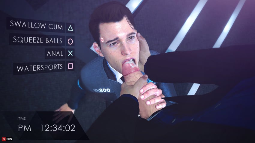 2boys 3d android big_penis black_hair blowjob cock_gobble cock_hungry connor_(detroit:_become_human) cum cum_hungry cum_in_mouth cumshot detroit:_become_human erection faceless_male fellatio gay giving_head gninrom going_down_on hands_on_another's_head hands_on_penis human human_only just_the_tip looking_at_partner looking_up male male_only oral_sex pov pov_blowjob text thick_penis veiny_penis yaoi