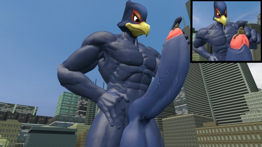 2019 2boys 3d 5_fingers anthro anthro_only bara biceps big_balls big_penis bird blue blue_penis blue_skin brown_fur buff city cock_vore day erection falco_lombardi fox fox_ear fox_ears fox_mccloud furry furry_ears gay gigantic hyper hyper_balls hyper_penis insertion long_penis macro macro_penis male male_only male_urethral_insertion muscle muscles muscular muscular_male nintendo pecs penis_vore pheasant sfm smile smiley_face smiling sonic13202 source_filmmaker star_fox urethral_insertion vore wolf_o'donnell