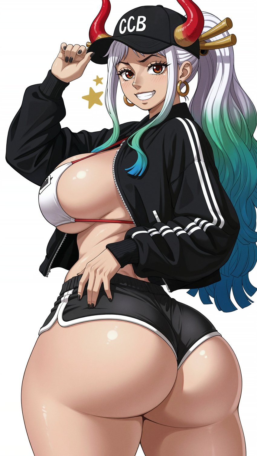 1girls ai_generated clothing female female_only one_piece yamato_(one_piece) zabanili11