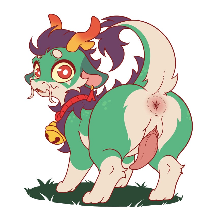 absurd_res animal_only anus dragon feral genitals green_(vk) hi_res male mythological_creature mythological_scalie mythology penis presenting presenting_anus scalie solo standing sticker tapering_penis vkontakte whyvern