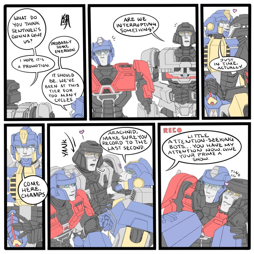 alien alien_humanoid cog comic cuntboy cuntboy_sans_balls cute d-16 dialogue grabbing grabbing_hands handjob herm hermaphrodite intersex jacking_off_partner kissing male maleherm masturbating_partner multi_genitalia multiple_boys nuefass orion_pax penis pulling pussy recording robot robot_alien robot_humanoid sentinel_prime simple_coloring simple_shading transformers transformers_one watching