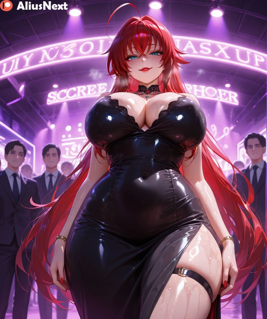 1girls ai_generated aliusnext big_ass big_breasts black_dress blue_eyes breasts breasts female heels hi_res high_quality high_resolution high_school_dxd highres huge_ass huge_breasts light-skinned_female light_skin lingerie lipstick long_hair massive_ass massive_breasts mature mature_female patreon red_hair rias_gremory sweat sweatdrop sweating sweaty sweaty_body sweaty_breasts thick thick_ass thick_hips thick_legs thick_lips thick_thighs