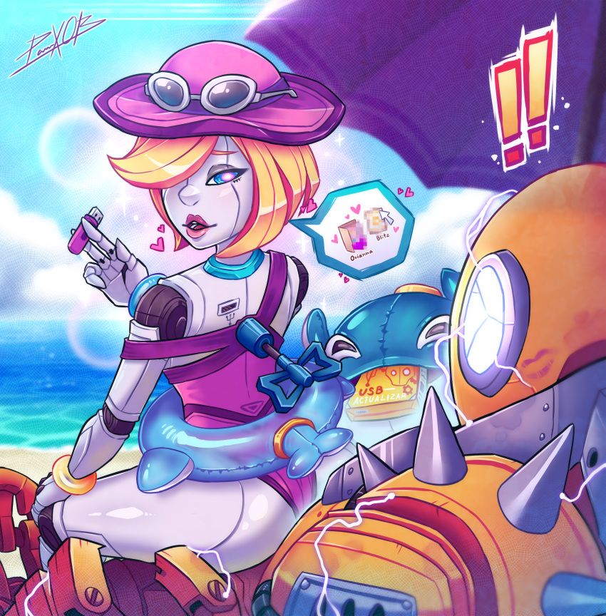 2020 blitzcrank league_of_legends orianna panteon013 pool_party pool_party_orianna pool_party_series riot_games robot