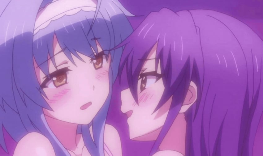 animated animated_gif anime_screencap artist_request extremely_large_filesize fan_animation french_kiss gif incest kissing large_filesize nonaka_kurumi nonaka_yuki production_ims screenshot shinmai_maou_no_testament siblings sisters source_request yuri