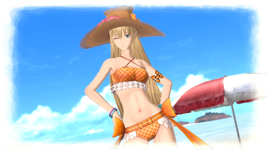 riley_miller screen_capture screenshot swimsuit tagme valkyria_chronicles valkyria_chronicles_4