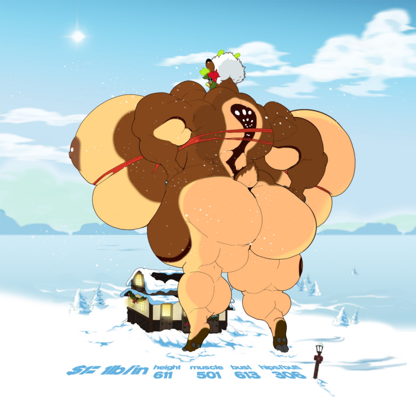 antlers ass biceps big_ass big_breasts big_muscles breasts christmas deer female huge_breasts huge_muscles large_ass large_breasts large_muscles muscles muscular_arms muscular_female muscular_legs muscular_thighs rabid reindeer