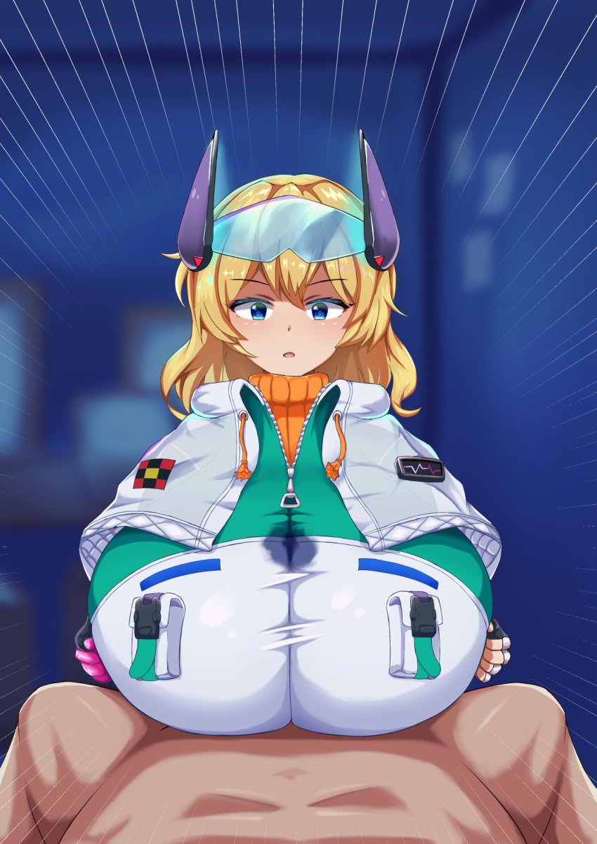 1boy 1girls alice_margatroid alice_margatroid_(skilled_droid_engineer) clothed_breasts clothed_paizuri engulfing_paizuri gigantic_breasts huge_breasts land_wharf paizuri paizuri_under_clothes tagme touhou touhou_lost_word