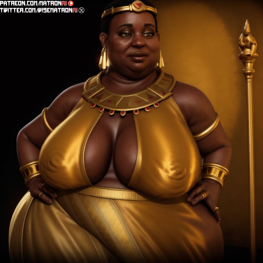 1girls 4k ai_generated amanitore bbw belly big_belly big_breasts black_milf breasts chubby chubby_female civilization civilization_(series) civilization_vi curvaceous curvy dark-skinned_female dark_skin fat fat_arms female female_only highres hips human jewelry large_breasts massive_thighs matronai_(artist) mature mature_female mature_woman navel not_furry obese obese_female overweight overweight_female patreon patreon_username pinup solo solo_female solo_focus ssbbw stable_diffusion thick_arms thick_hips thick_thighs thighs twitter_username wide_hips