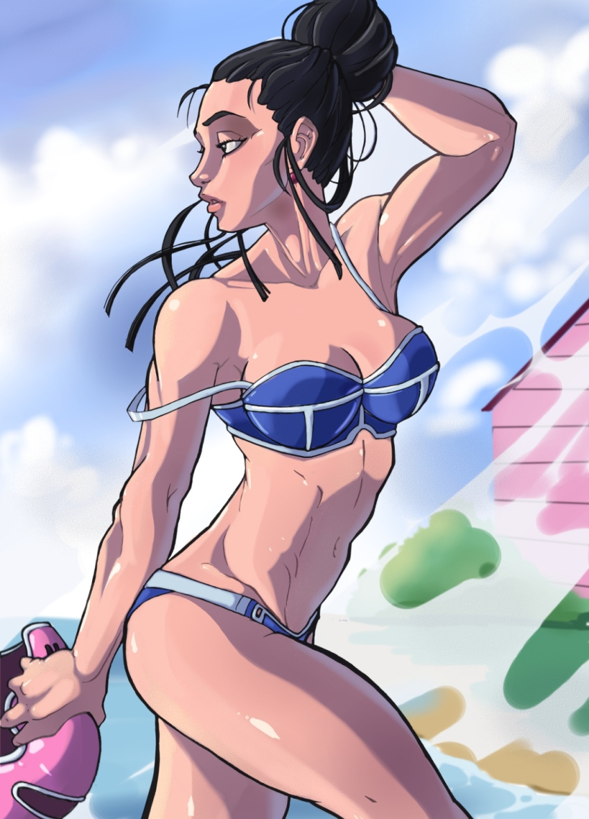 beach bikini bikini_armor chichi dragon_ball dragon_ball_z fanart milf postcosat solo