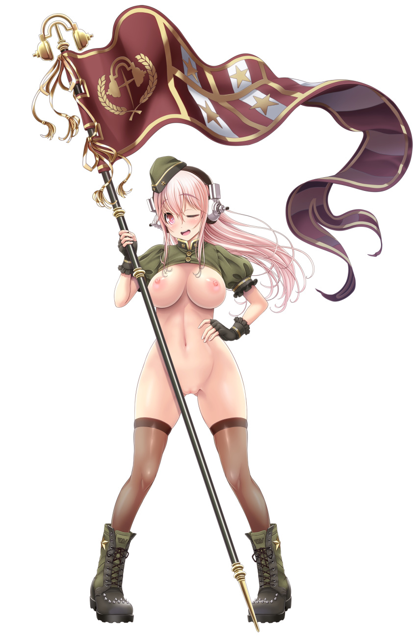 functionally_nude legs_apart mag_kan sonico super_sonico thighhighs transparent_png v-mag