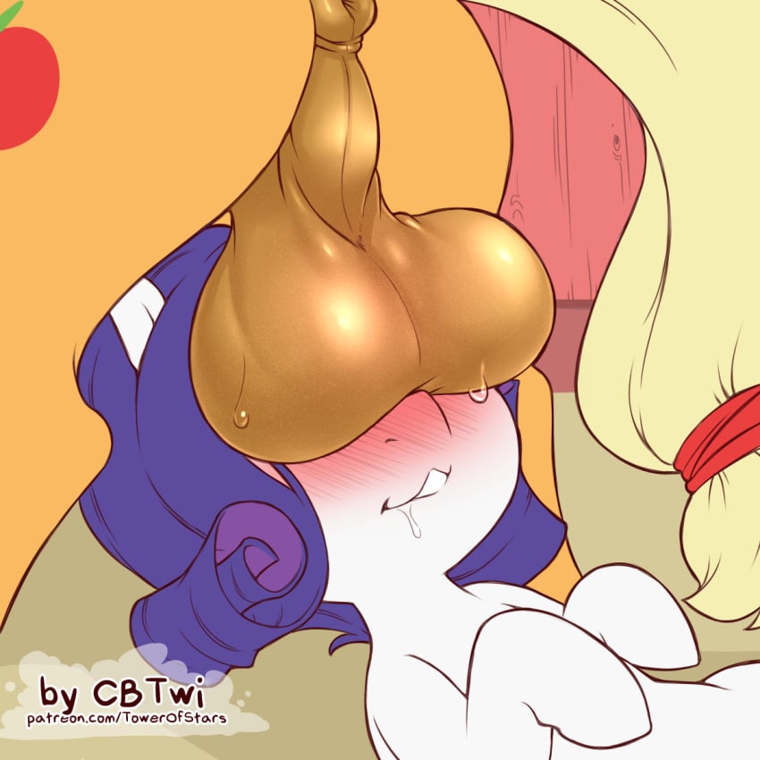 1:1 1boy 1girls 2020 anus applejack_(mlp) ass ball_worship balls_on_face blush bodily_fluids cold-blooded-twilight cutie_mark digital_media_(artwork) drooling duo earth_pony equine faceless_male feral feral_on_feral friendship_is_magic furry genitals hi_res hooves horse male mammal my_little_pony orange_fur patreon pony purple_fur rarity_(mlp) rule_63 saliva smile solo_focus sweat sweatdrop tailband tea_bagging testicles testicles_on_face text thick_thighs url watermark wet white_fur wide_hips