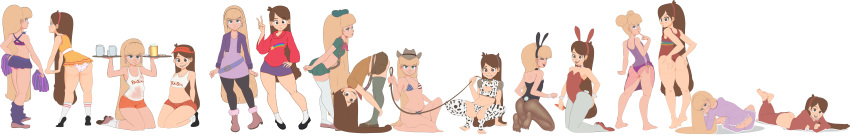 2girls aged_up american_flag_bikini blonde_hair boots brown_hair bunnysuit cheerleader_uniform cleavage collar cow_girl disney disney_channel female female_only girl_scout gravity_falls honeyshot large_ass large_breasts mabel_pines multiple_girls pacifica_northwest raisins_(south_park) seductive seductive_look slutty_teenager south_park straight_hair teenage_girl teenager young younger_female